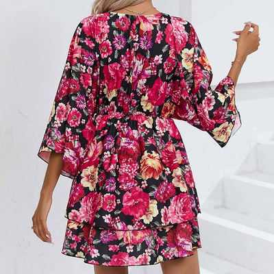 Royalfashion Moteriška mini suknelė su originaliu raštu