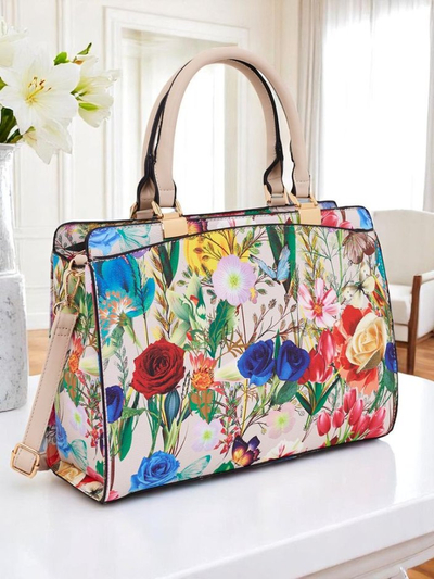 Royalfashion Moteriška didelė rankinė iš ekologiškos odos Bloom Grace