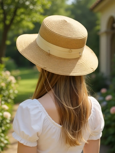 Royalfashion Женская соломенная шляпа Grace с лентой