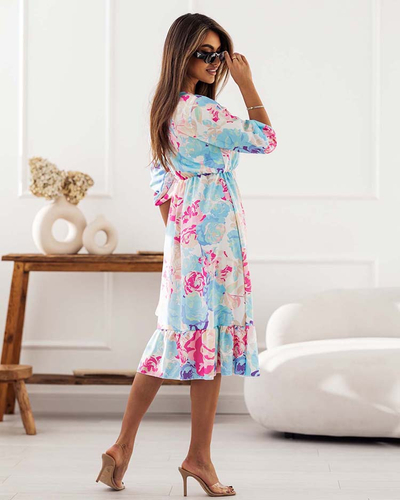 Royalfashion Женское платье-миди с оригинальным рисунком