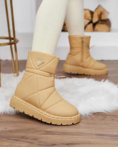 Royalfashion Camel moteriški batai a'la sniego batai Oterika
