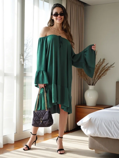 Royalfashion Moteriška suknelė a'la Ispaniška su volanais, oversized