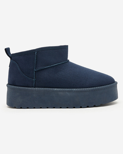 Royalfashion Navy blue короткие женские сапоги а'ля сноубутсы Teritsi