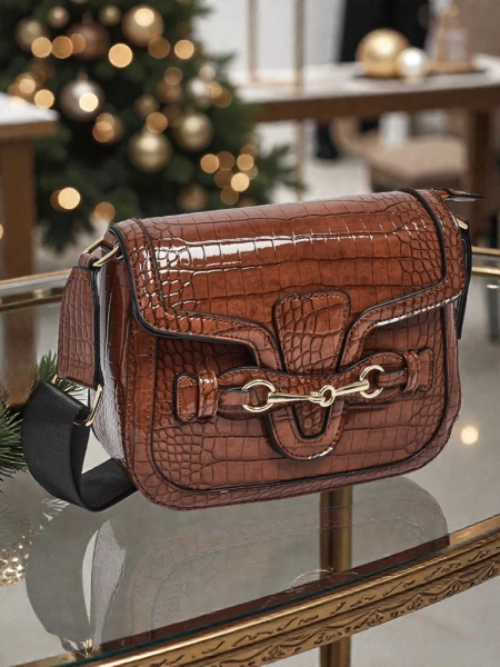 Moteriška rankinė „Aurora“ ruda odinė elegantiška kasdienai