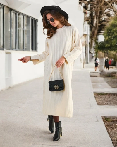Женское длинное свитер платье Royalfashion