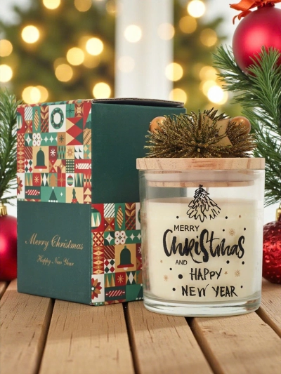 Праздничная ароматическая свеча Merry Christmas Happy New Year