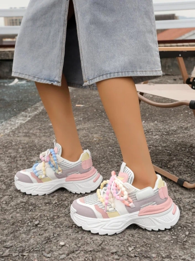Royalfashion Moteriški sportiniai sneakersai storesniu padu Loness