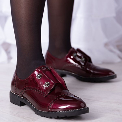 Бордовые туфли на плоской подошве Dark Crystal - Обувь