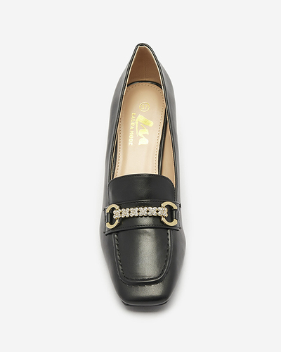 Черные женские насосы-мокасины Kolalic- Footwear