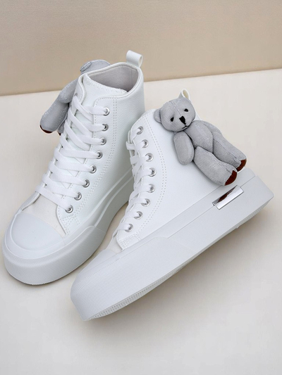 Royalfashion Женские высокие кеды с мишкой Теди