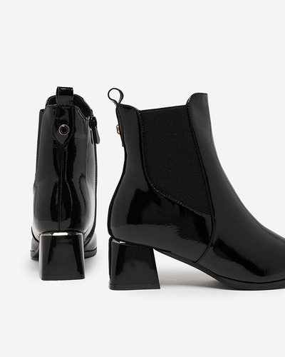 Royalfashion Черные женские сапоги на низком ходу Nekery