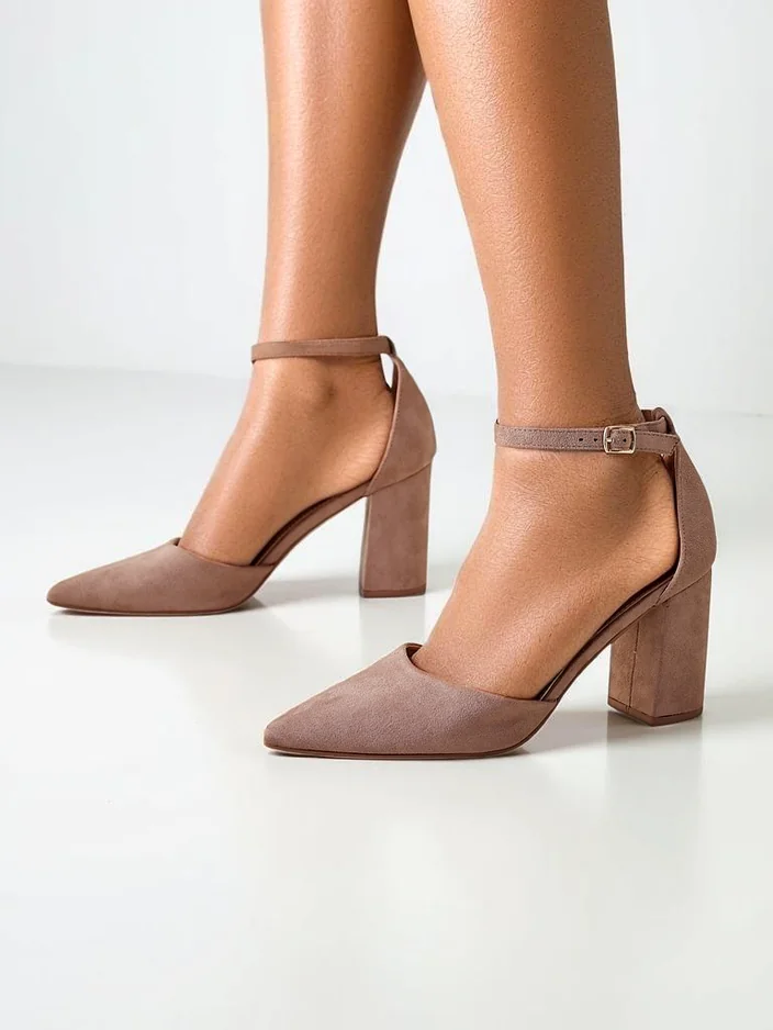 Royalfashion Moteriški ekologiško zomšo aukšti kulniukai Caldeno