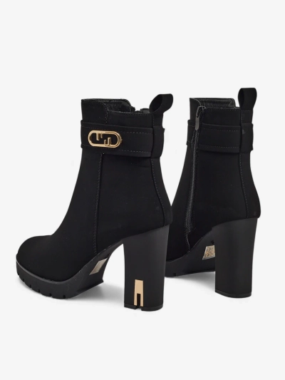 Moteriški eko zomšiniai aulinukai su storu kulnu Tovia