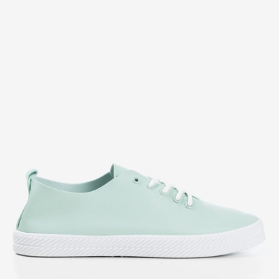 Кроссовки на шнуровке мятного цвета Ewilia - Обувь