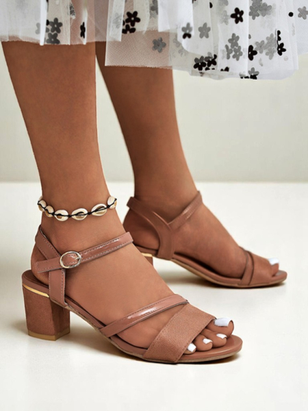 Royalfashion Women's lacquered low-heeled sandals Grace Gloss