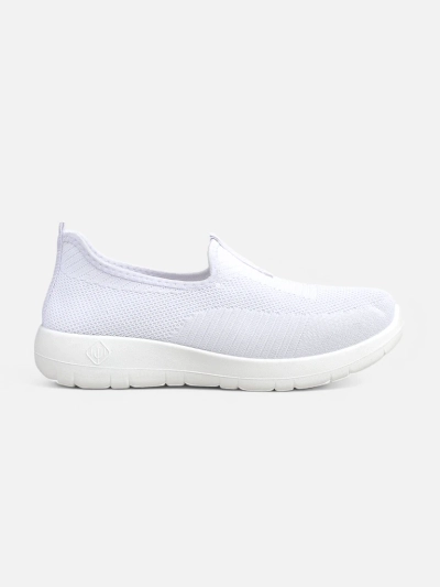 Callista White Slip-Ons: Breathable and Flat Out Fly