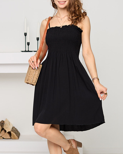 Juodas apatinis trikotažas su petnešėlėmis - Drabužiai