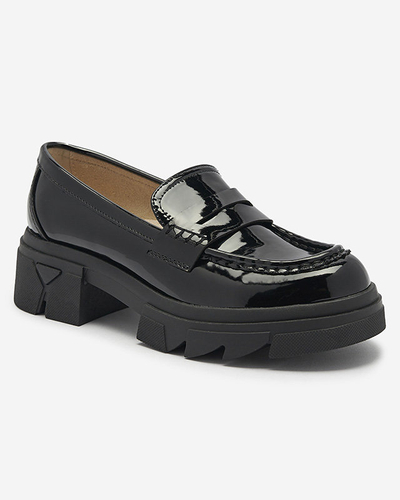 Лакированные черные мокасины для женщин Tygriss- Footwear