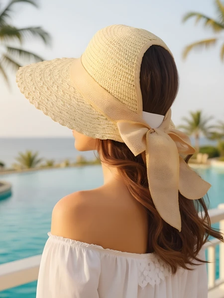 Royalfashion Šiaudinė moteriška skrybėlė Mira Flare