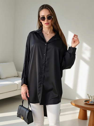 Royalfashion Ilga moteriška oversized marškiniai