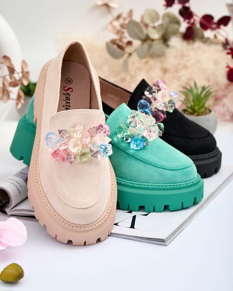 Royalfashion Женские мокасины с разноцветными бусинами Hetika