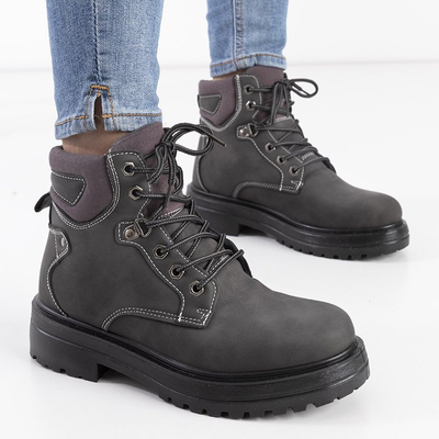 Grafito spalvos moteriški apšiltinti batai Paventia - Avalynė