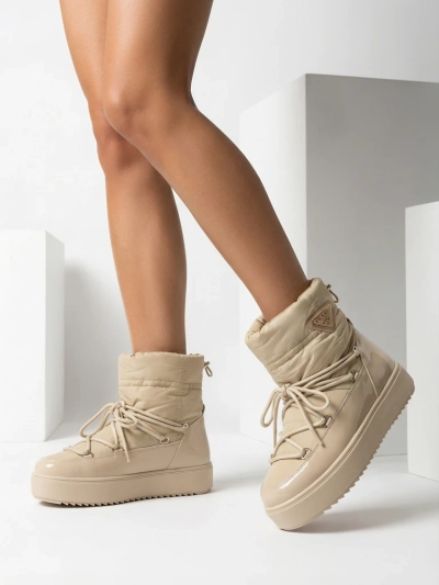 "Royalfashion" Moteriški auliniai batai "a'la" šviesiai rudi "Vevnose"