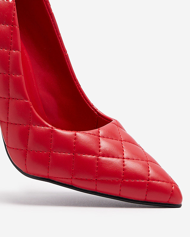 "Royalfashion" Raudonos spalvos moteriškos basutės su įspaudu "Torosa"