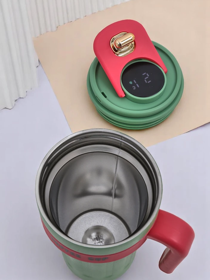 Royalfashion Термомаг с носиком и датчиком температуры Кофейная кружка