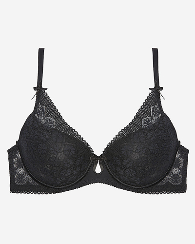 Женский бюстгальтер на косточках черного цвета - Нижнее белье