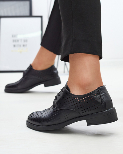 Ажурные черные женские полусапожки из экокожи Azedvo- Footwear