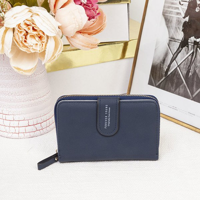 Mały klasyczny granatowy portfel - Portfel