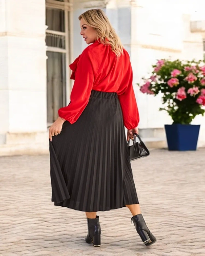 Royalfashion Plėvelės moterų iki pusiau aukščio sijonas, DIDELĖ DYDIS