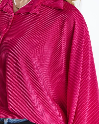 Женская туника в виде рубашки цвета фуксии - Одежда