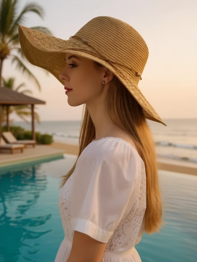 Royalfashion Moteriška šiaudinė skrybėlė Aveline