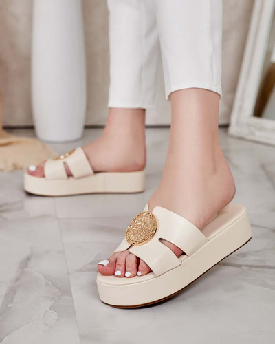 Royalfashion Женские шлепанцы на платформе Emicia