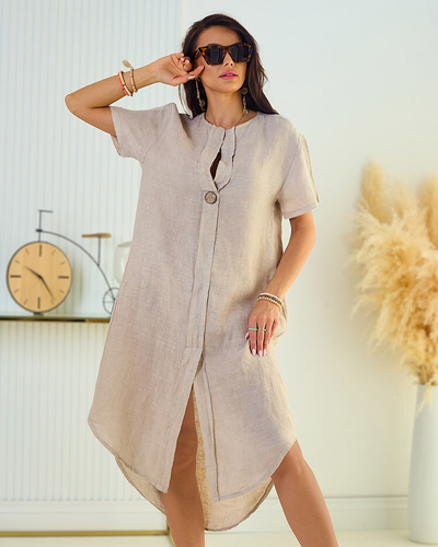 Royalfashion Льняное женское платье oversize