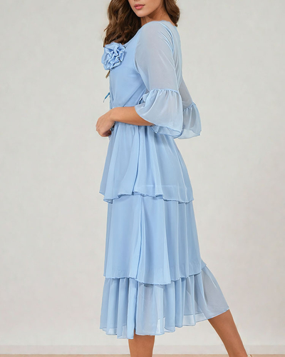 Royalfashion Женское платье-миди с оборками