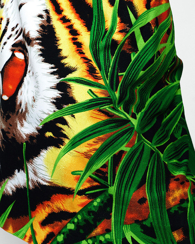 Большое женское пляжное полотенце с принтом