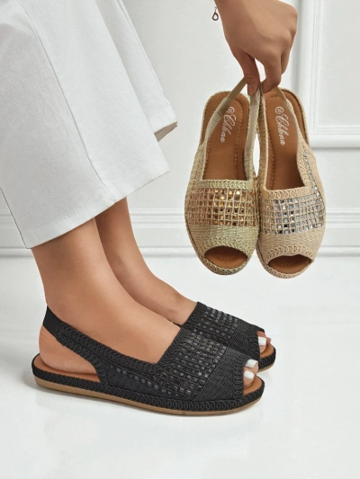 Moteriškos sandalės, moteriškos espadrilės sandalės su akutėmis Belle Sparkle