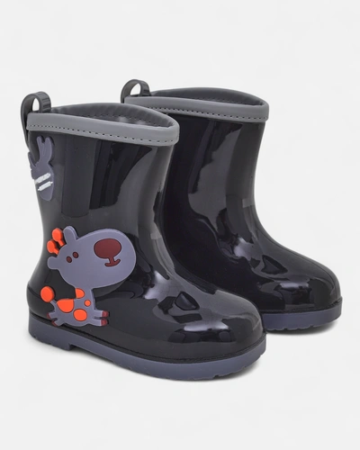 Royalfashion vaikų lietaus batai su Funny Time aplikacijomis