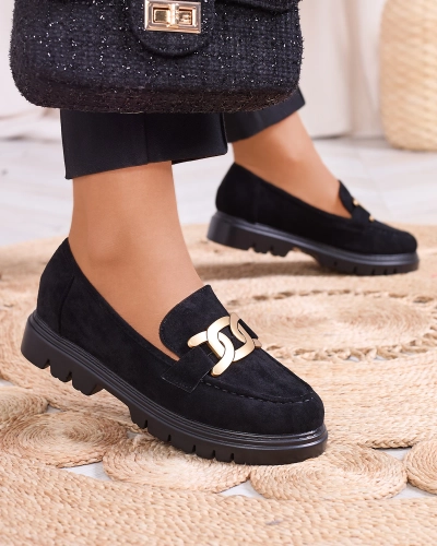 Женские мокасины черного цвета Nocivi- Footwear