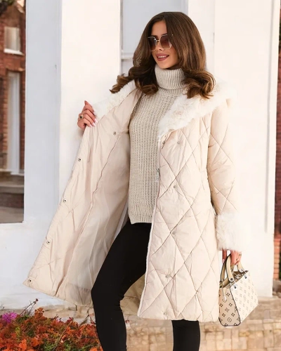 Женская стеганая зимняя куртка Royalfashion