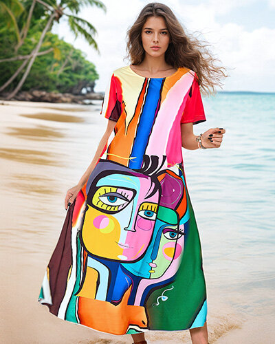 Royalfashion Женское платье с узорчатым принтом