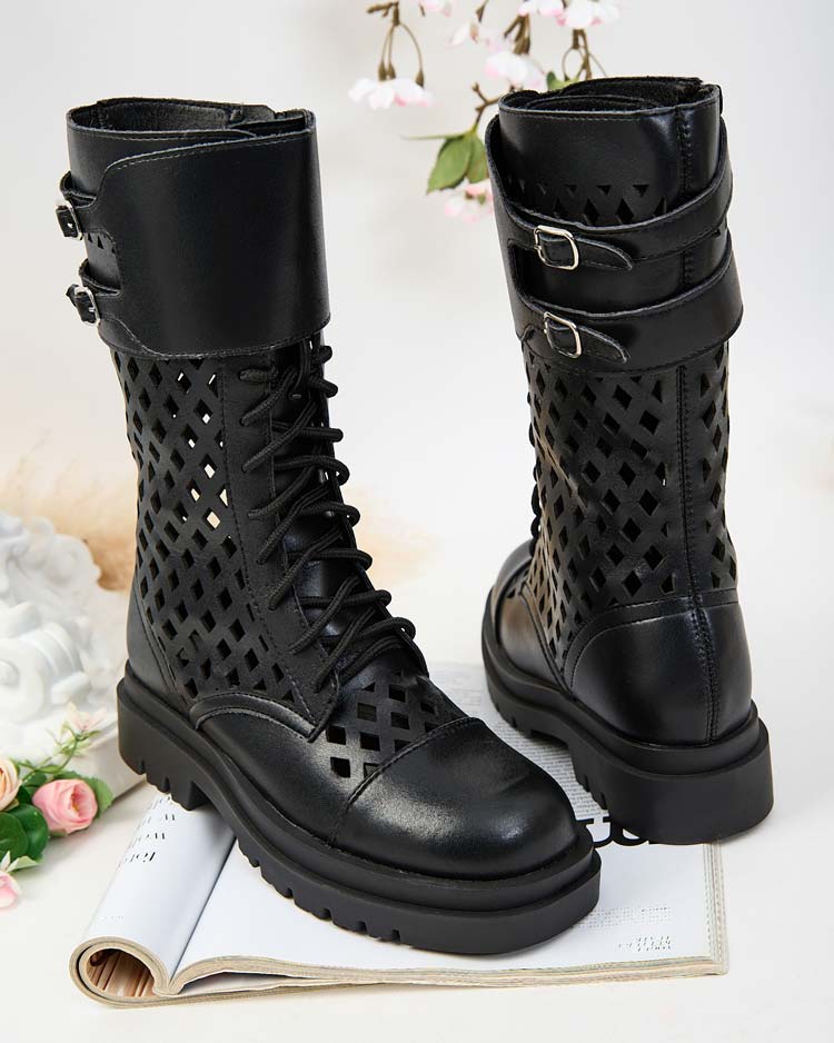 Royalfashion Женские ажурные ботинки на шнуровке Melba