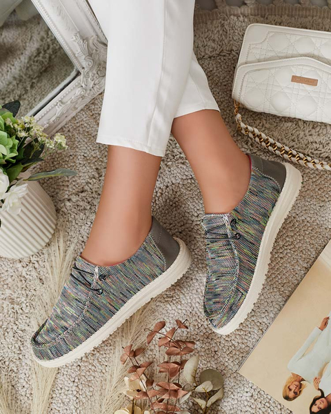 "Royalfashion" Moteriški auliniai pusbačiai su raišteliais