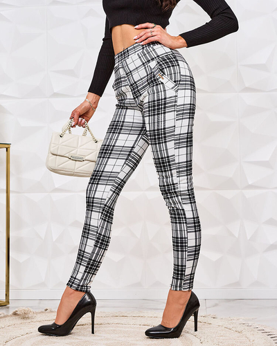 Royalfashion Утепленные клетчатые женские таггинсы