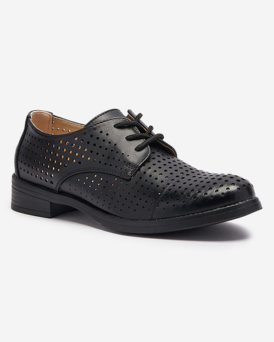 Ажурные черные женские полусапожки из экокожи Azedvo- Footwear