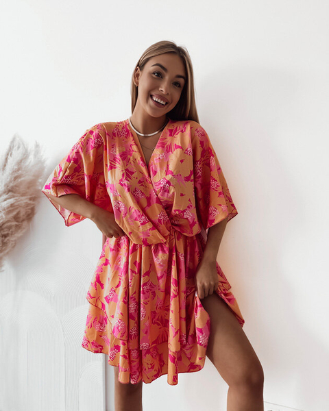 Royalfashion Moteriška mini suknelė su originaliu raštu