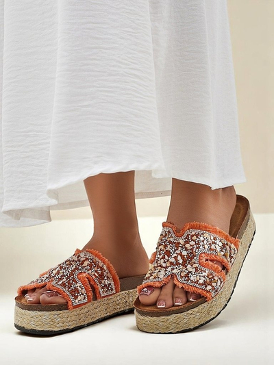 Royalfashion moteriškos šlepetės su Candy Candy papuošimais